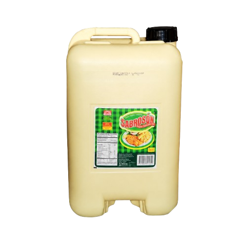 Caneca de aceite vegetal Sabrosón de 20 litros para frituras en Guayaquil